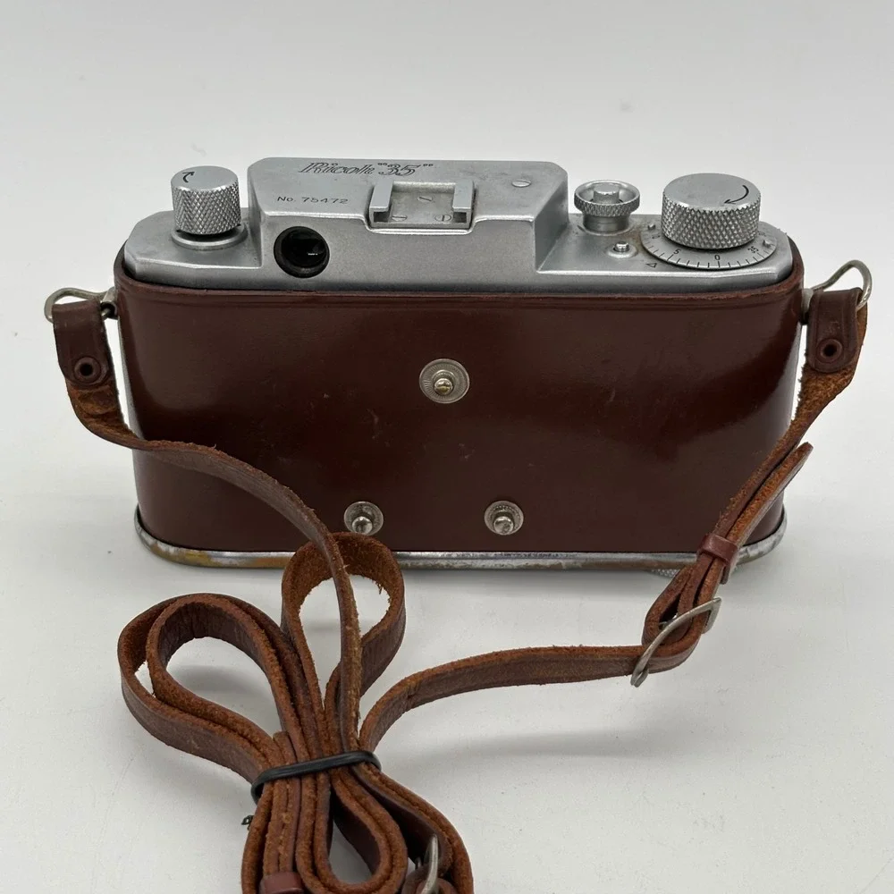 Vintage Ricoh 35 Rangefinder Camera Riken Ricomat 45mm f3.5 Lens Leather Case